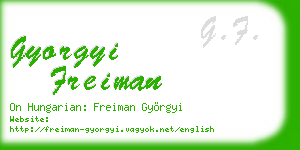 gyorgyi freiman business card